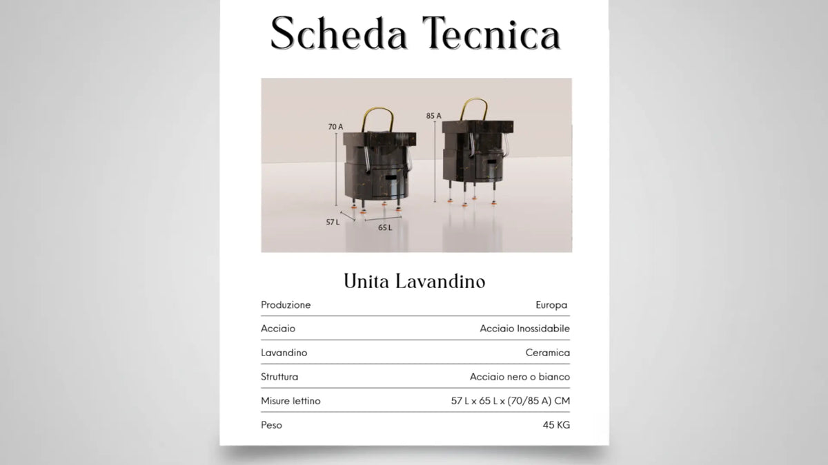 Letto headspa unità lavandino Headspa Italy